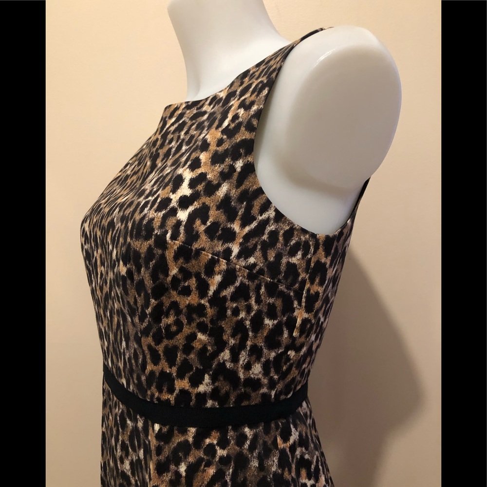 ANN TAYLOR LOFT LEOPARD PRINT SLEEVELESS DRESSπ0P - Picture 14 of 17